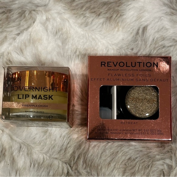 Revolution Eye Shadow (Retreat) and Lip Mask 👄 (Pineapple Crush) New - Picture 1 of 5